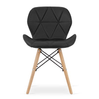 Sedia in ecopelle VALORA WAKO - Nero moderno x 4