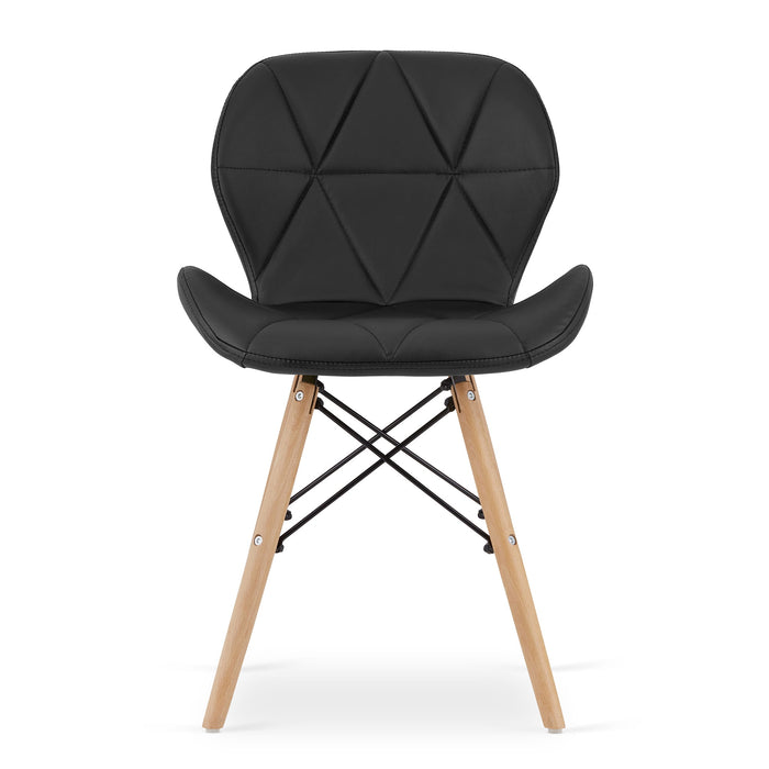 Sedia in ecopelle VALORA WAKO - Nero moderno x 4