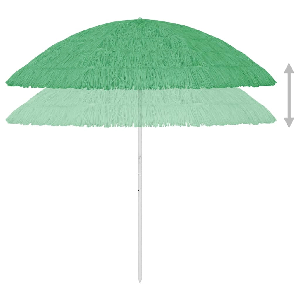 Ombrellone da spiaggia hawaiano 300 cm verde 02_0008393