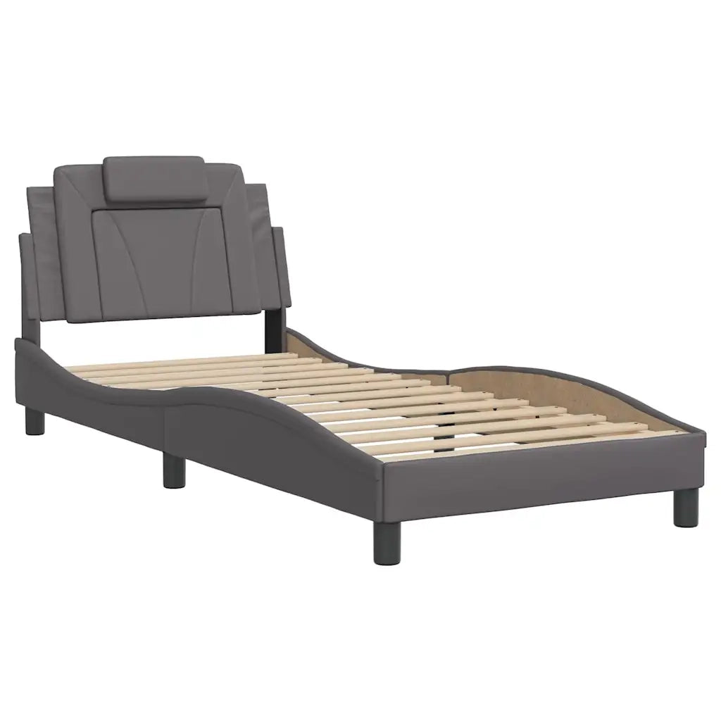 Giroletto Viana senza Materasso Crema 90x190 cm in Similpelle