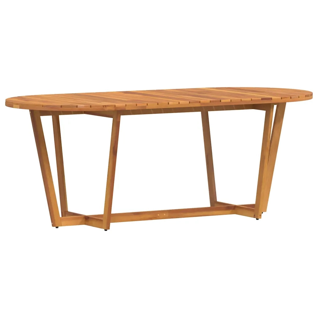 Tavolo da pranzo ovale da giardino 200x90x75 cm in Legno Massello di Acacia 4108137