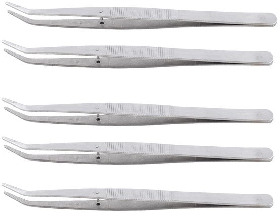 Set di spilli per cucito da 5 - Spilli curvi - Acciaio inossidabile - Spilli precisi - Progettazione ergonomico - Per cucito preciso