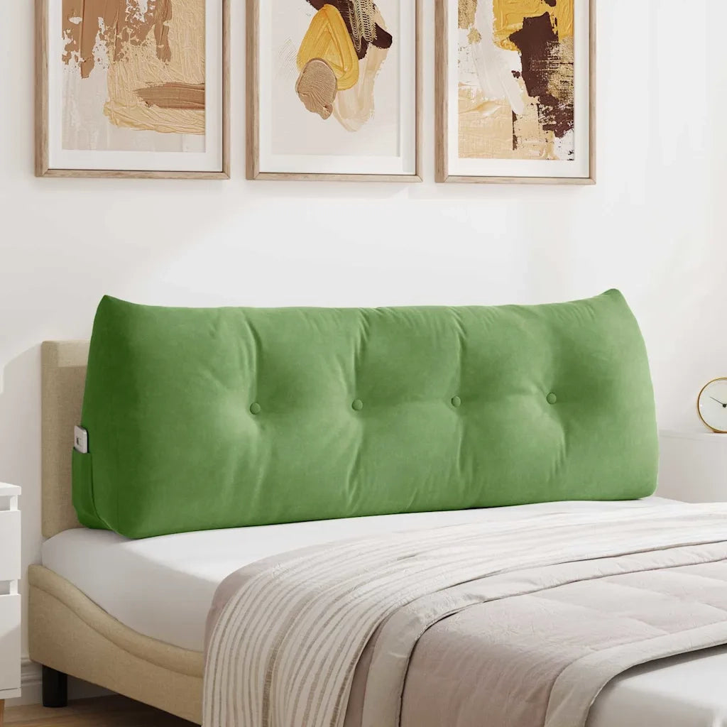 Cuscino per Schiena | Cuscino dorsale Verde chiaro 140 x 24 x 50 cm Velluto