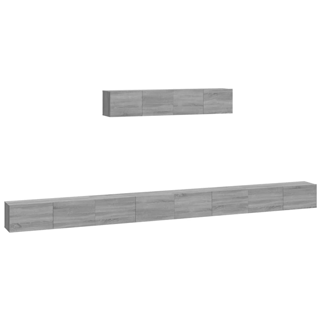 Set di mobili in legno ingegnerizzato Sonoma da 6 pezzi (mobile credenza mobile TV soggiorno camera da letto salotto) - 02_0025138