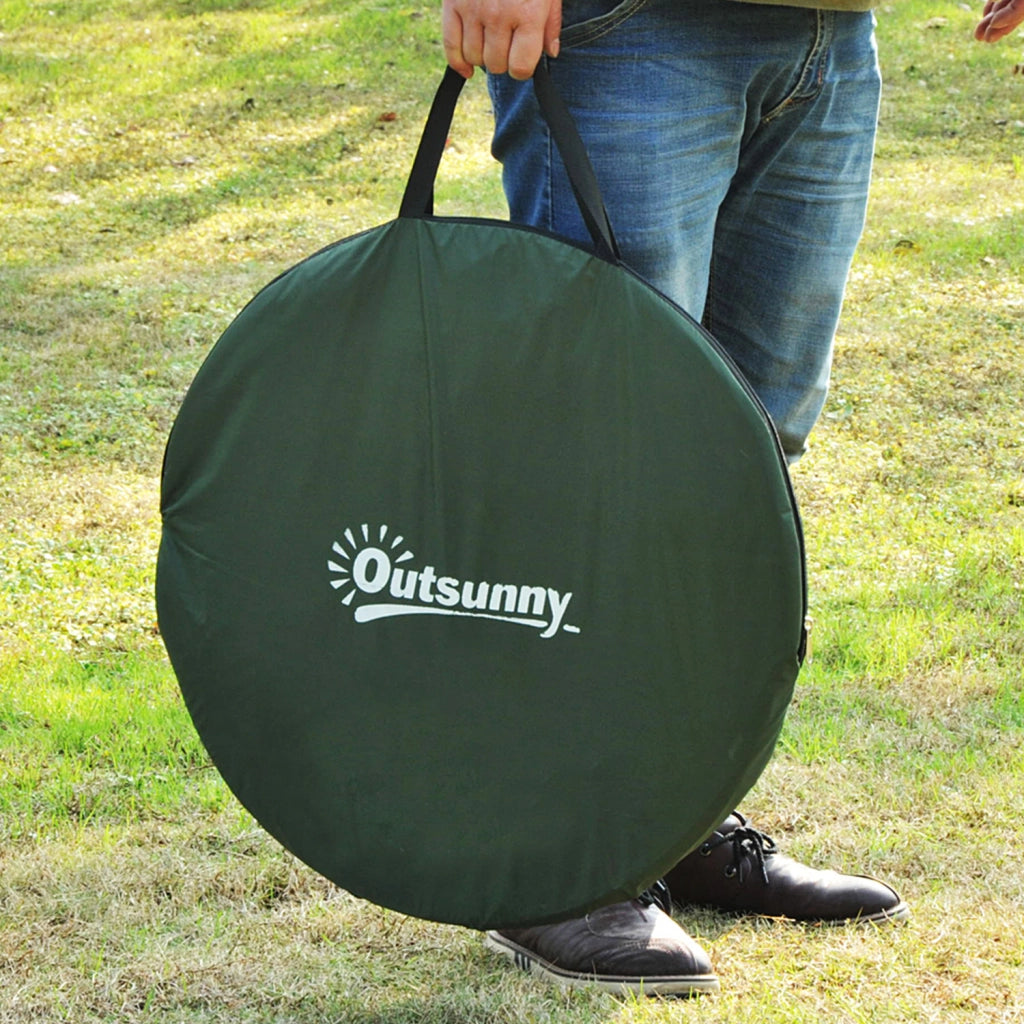 Tenda Doccia Portatile Pieghevole ¨C Zephmum ¨C Verde, Antivento, Antiruggine, 200x200x200 cm