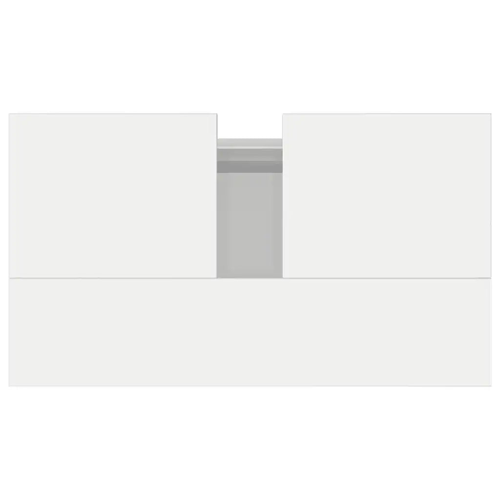 Armadietto Bagno Bianco Lucido 58x33x60cm in Legno Multistrato 831582