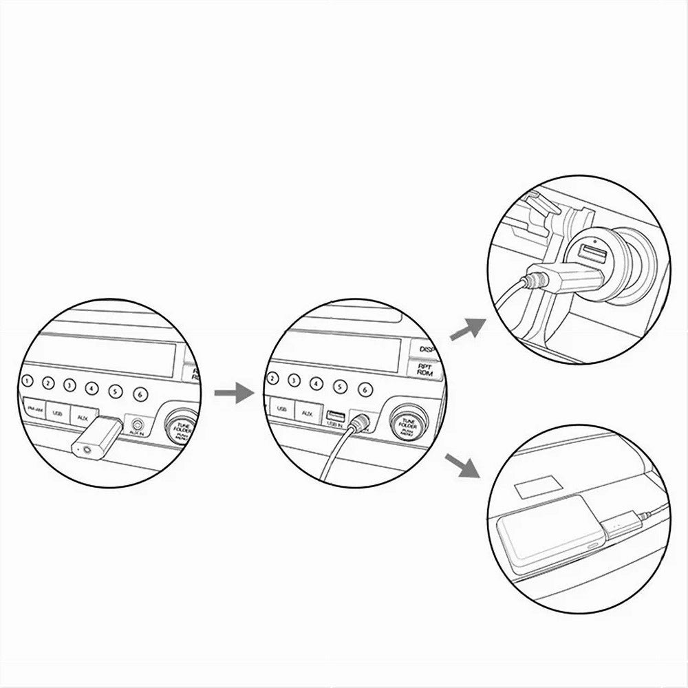 Trade Shop - Adattatore Bt Bluetooth Usb Aux Stereo Trasmissione Segnale Ricevitore Ad-bt005 -