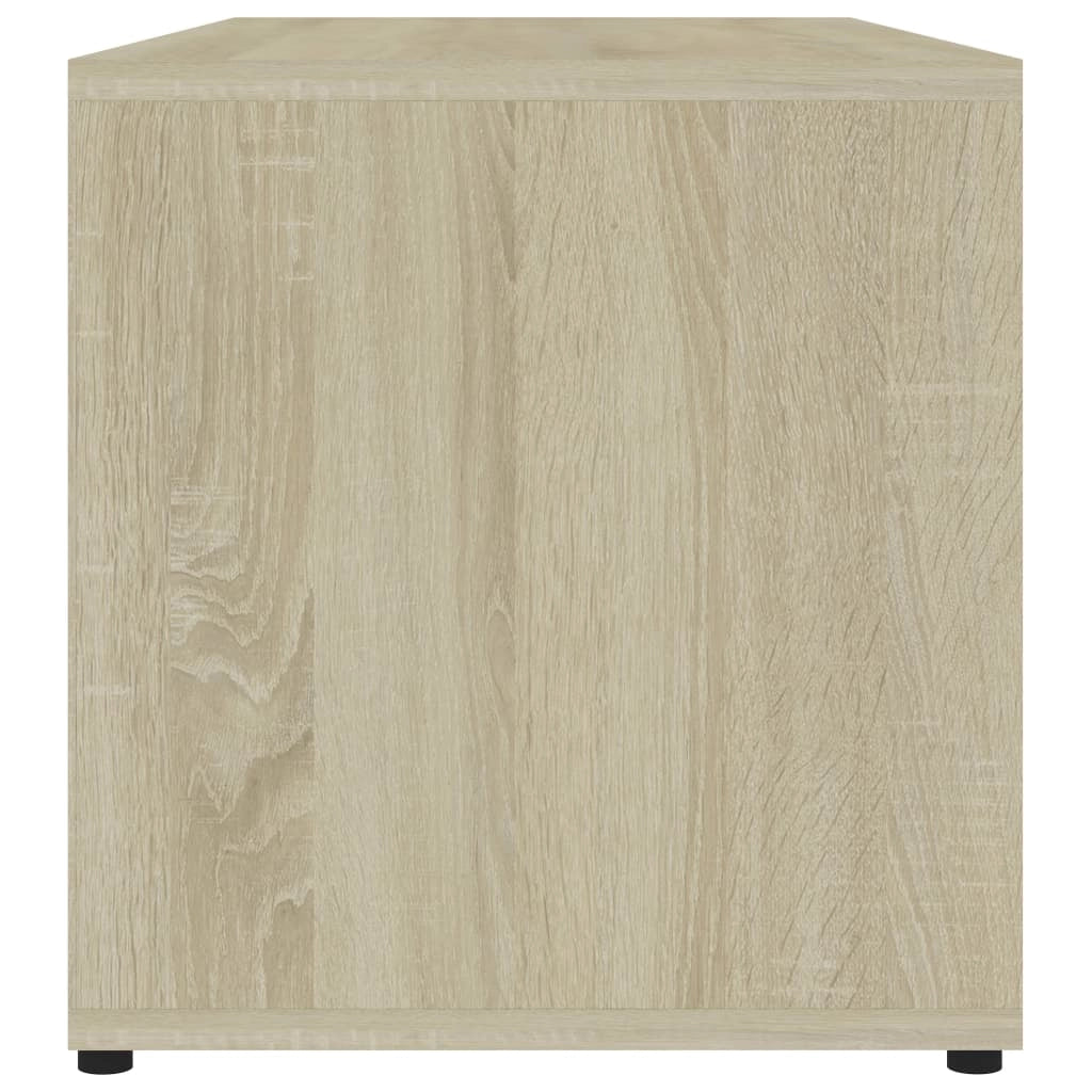 Mobile TV multimediale mensola TV credenza TV sala da pranzo soggiorno camera da letto rovere Sonoma 80 x 34 x 36 cm legno ingegnerizzato marrone 02_0027538