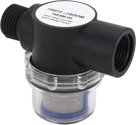 Filtro inline con vite interna 1/2 pollice 14 pompa d'acqua filtro a plastica costruzione per tubi