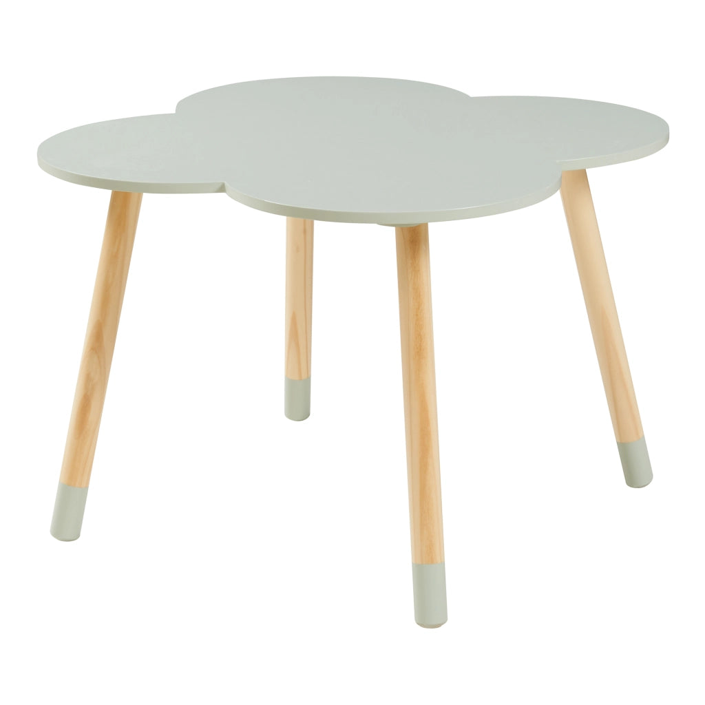 Set Epim di 3 Mobili per Cameretta Tavolino e 2 Sedie - Verde Menta / Naturale [en.casa]