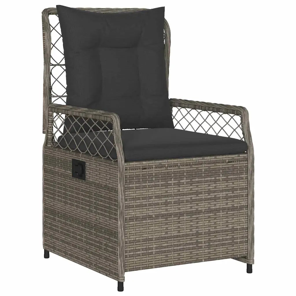 Set da Pranzo per Giardino 5 pcs Grigio polyrattan 3380996