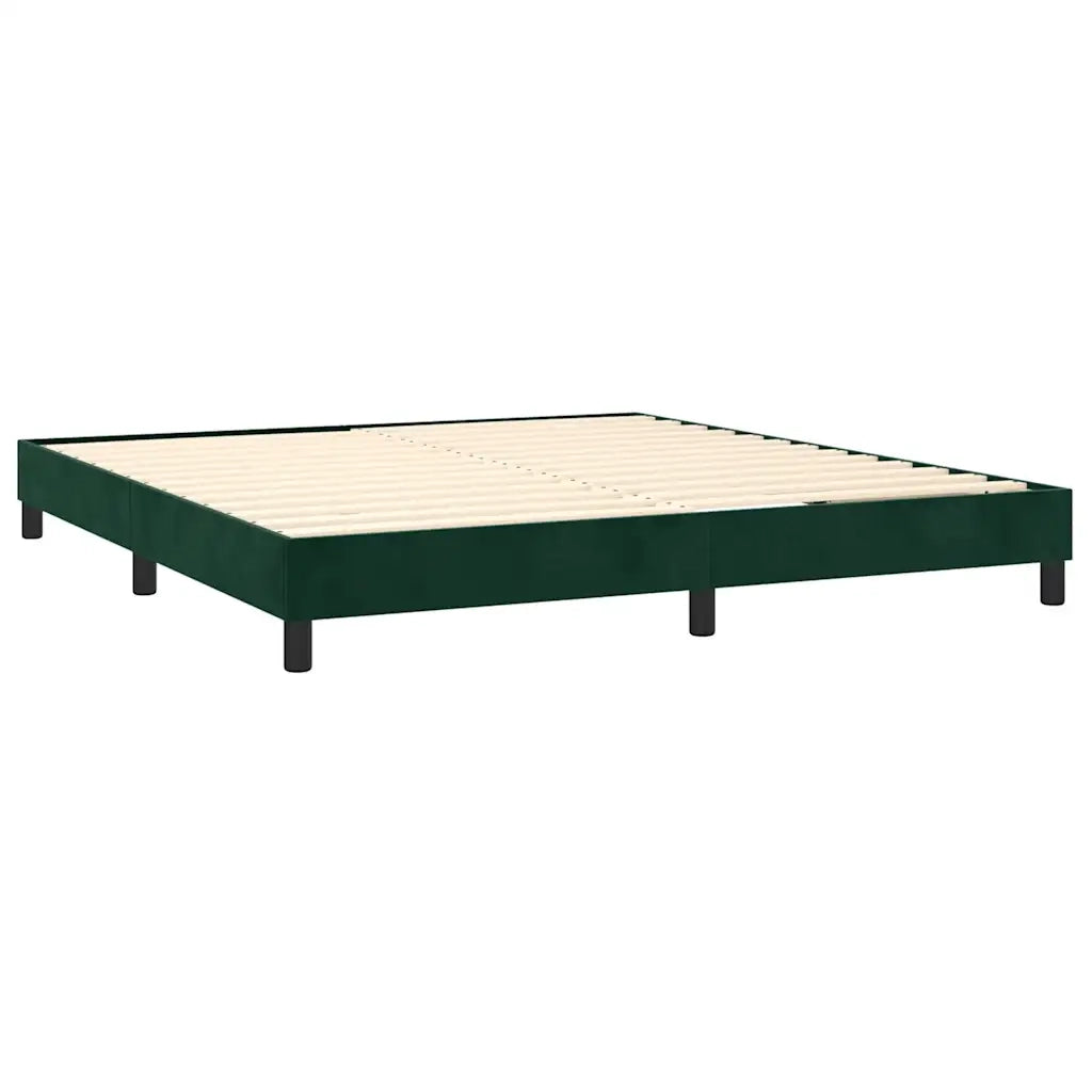 Giroletto a Molle Verde Scuro 160x200 cm in Velluto
