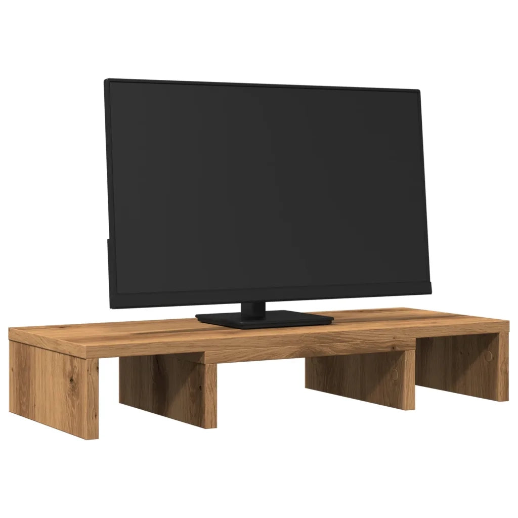 Supporto Monitor Regolabile Rovere 60x24x10,5 cm in Truciolato 854633