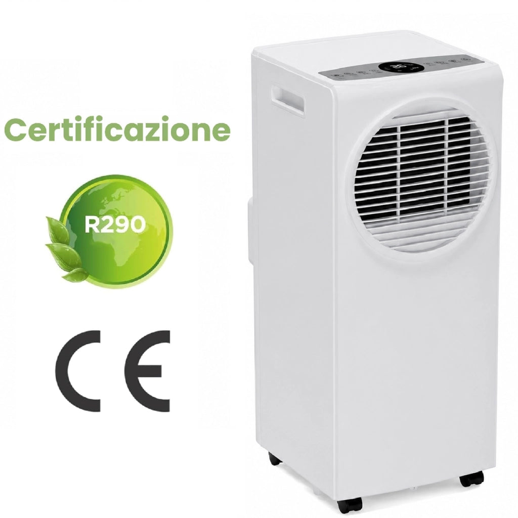 Condizionatore Portatile 9000 Btu Deumidificatore Ventilatore Telecomando Timer