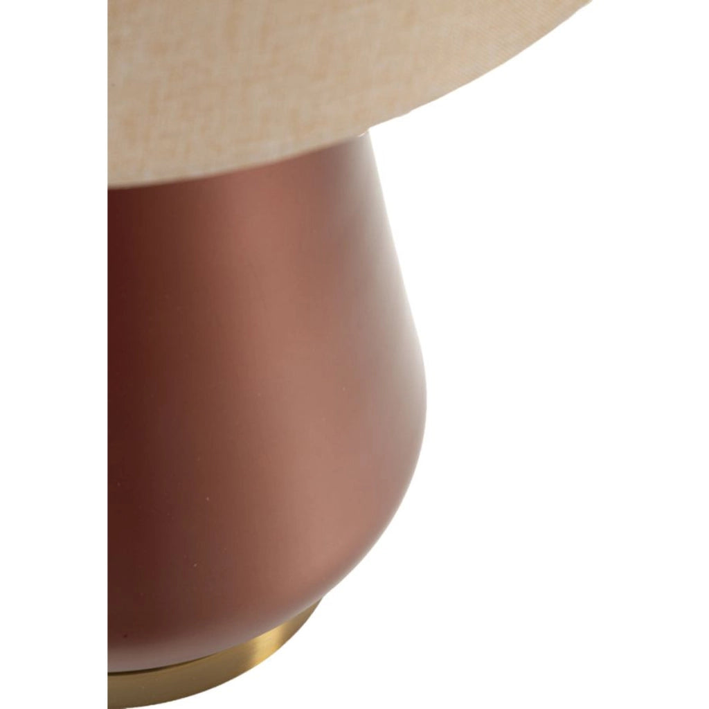 Lampada da Tavolo VKH728, Marrone, Vetro, 65x35,5x35,5 cm
