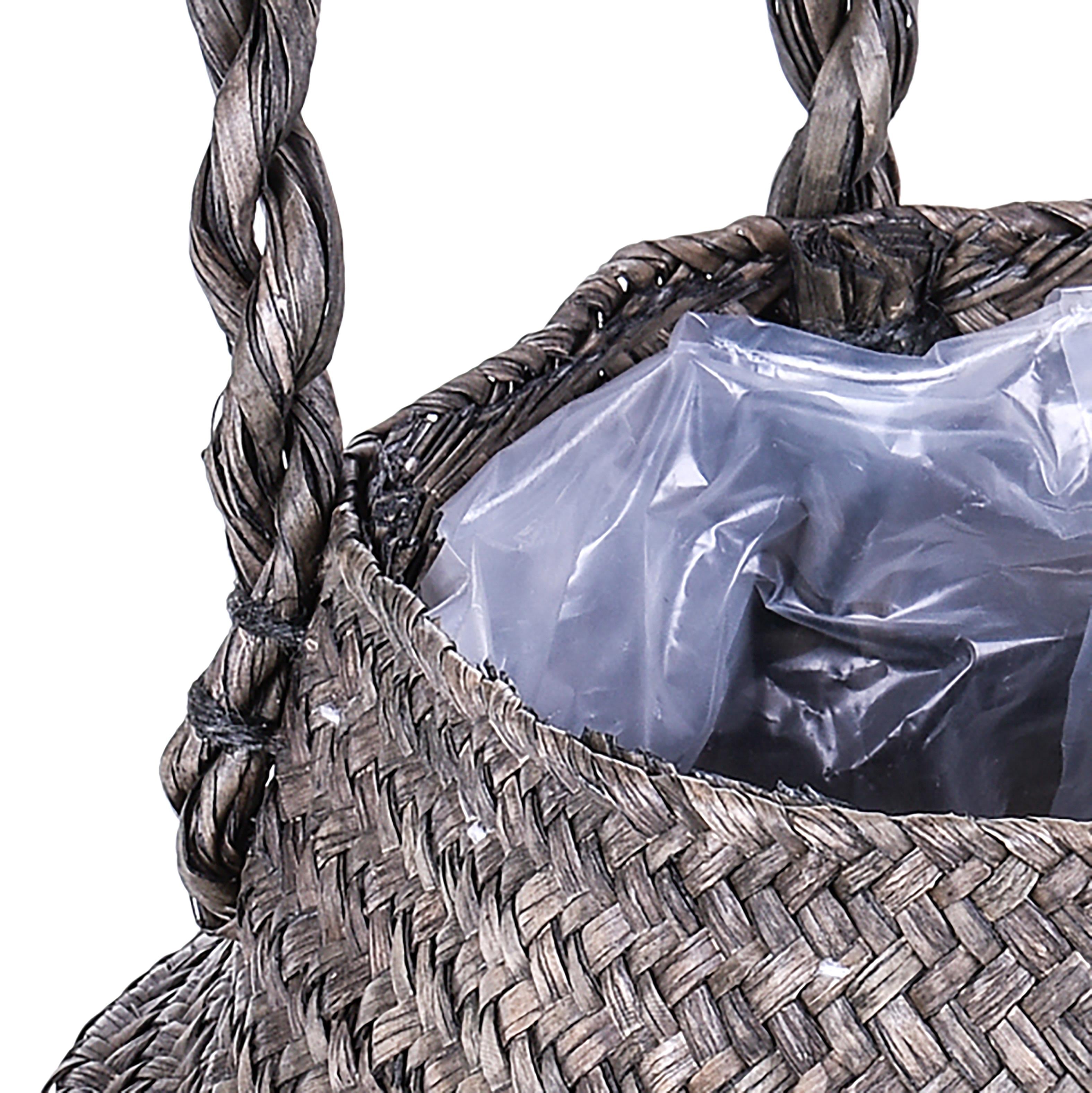 Set 2 Cesti Giara in Materiale Naturale H 20 cm