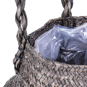 Set 2 Cesti Giara in Materiale Naturale H 20 cm