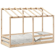 Letto per Bambini | Letto Infantile | Lettino con Tetto 75x190 cm in Legno Massello di Pino