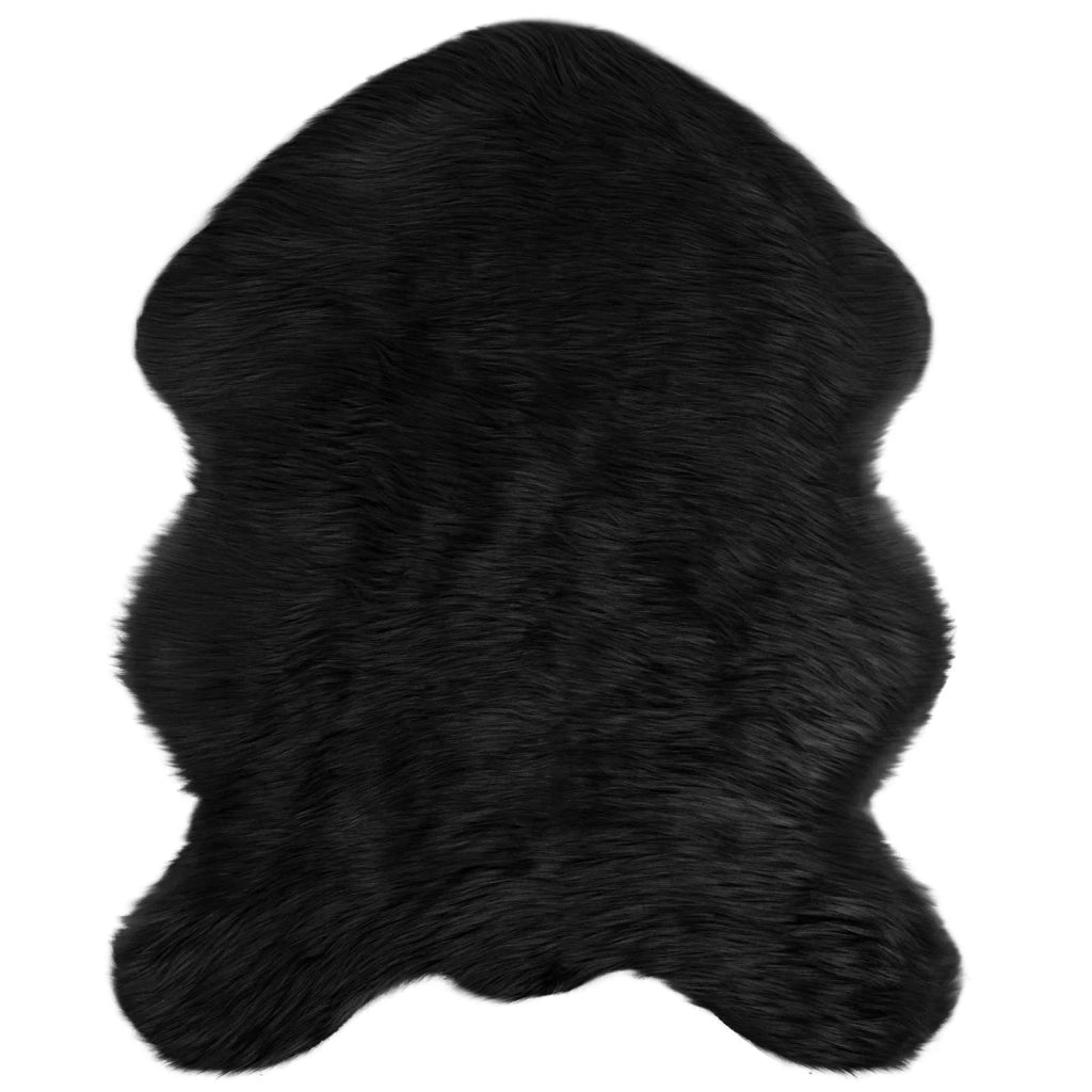 Tappeto in finta TAFALLA Nero 50 x 80 cm Poliestere 42021584