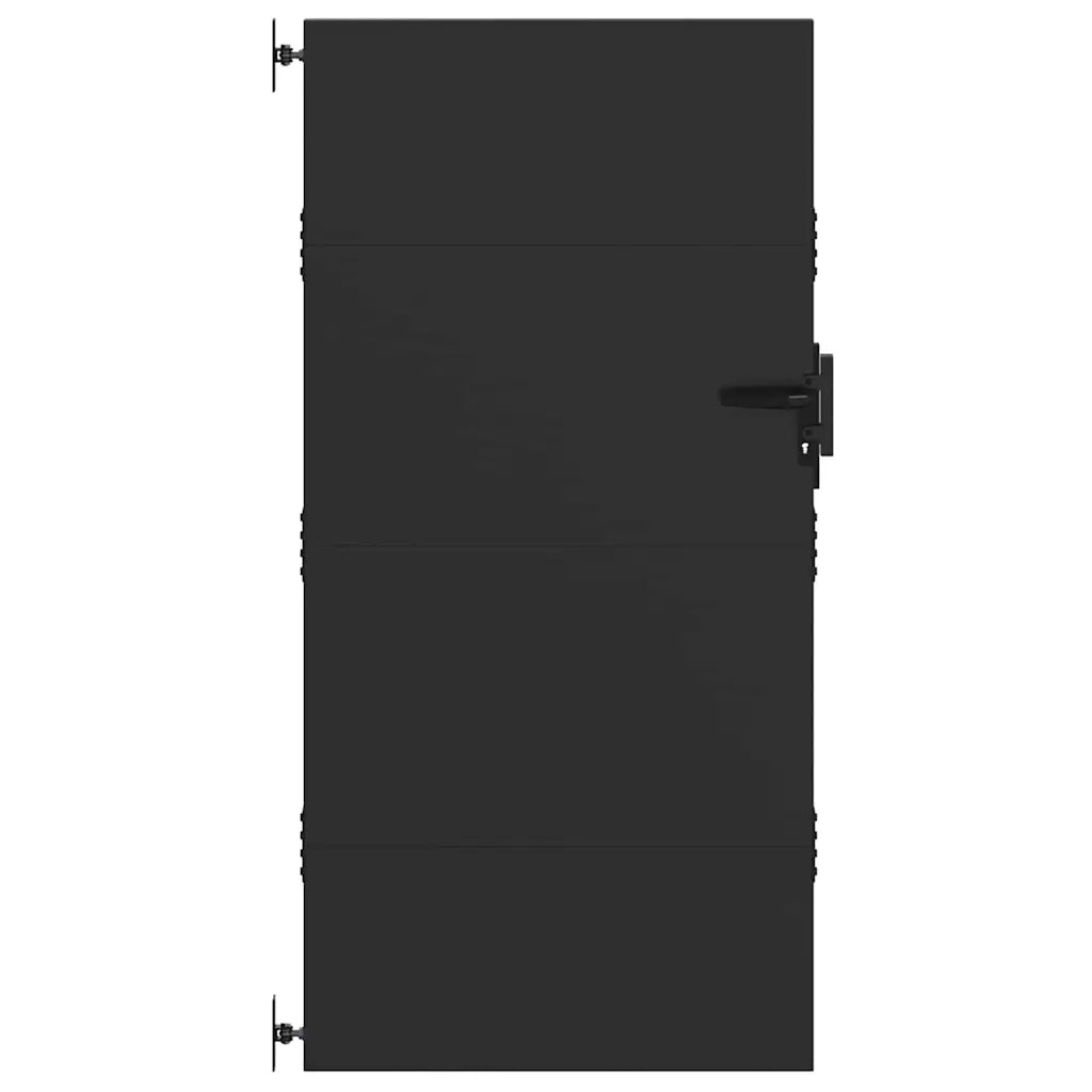 vidaXL Cancello da giardino con blocco Nero 105 x 200 cm