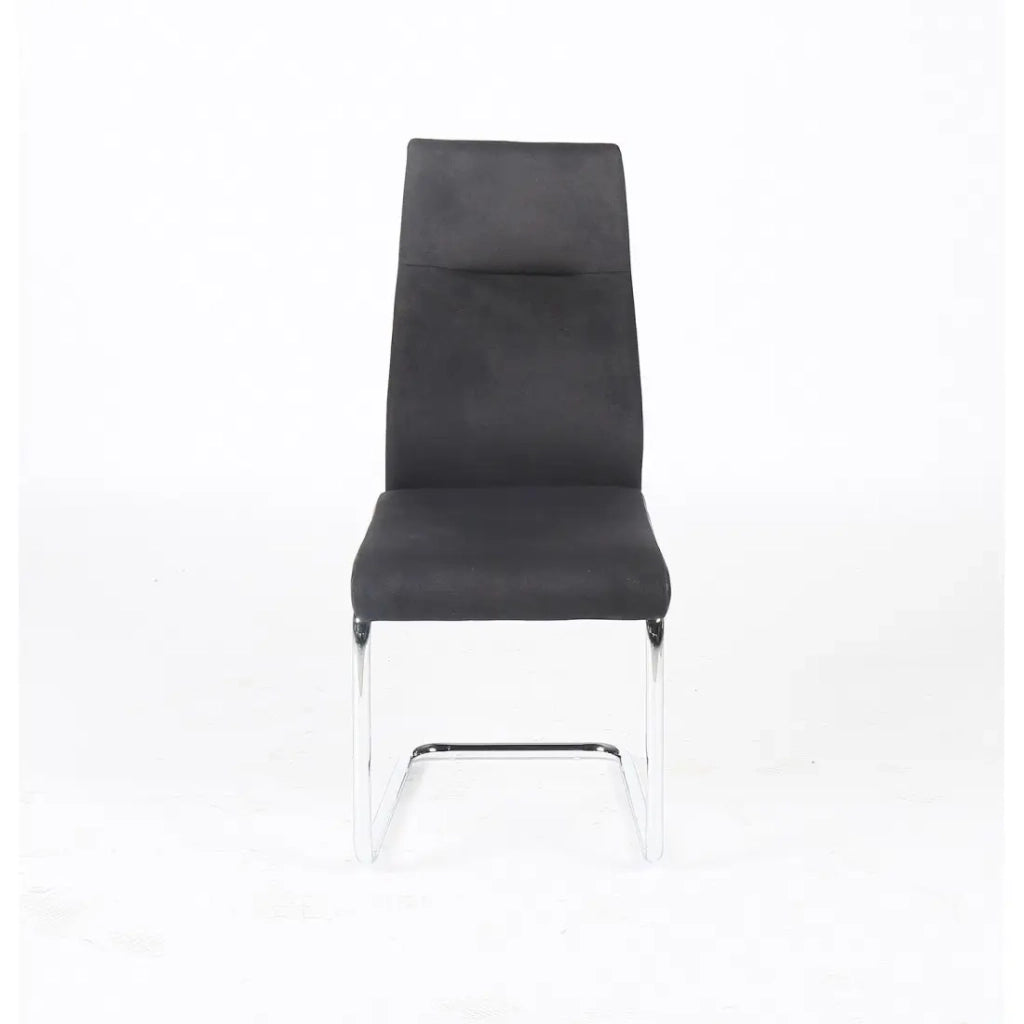 Sedia OLIVIER design in metallo e tessuto colore nero - Set di 4