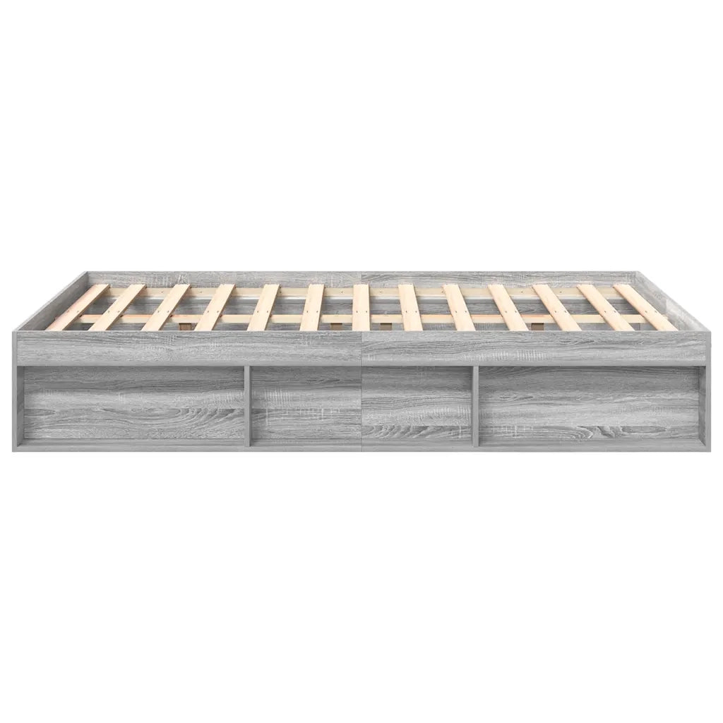 Letto matrimoniale | Letto per adulti | Giroletto Grigio Sonoma 140x200 cm
