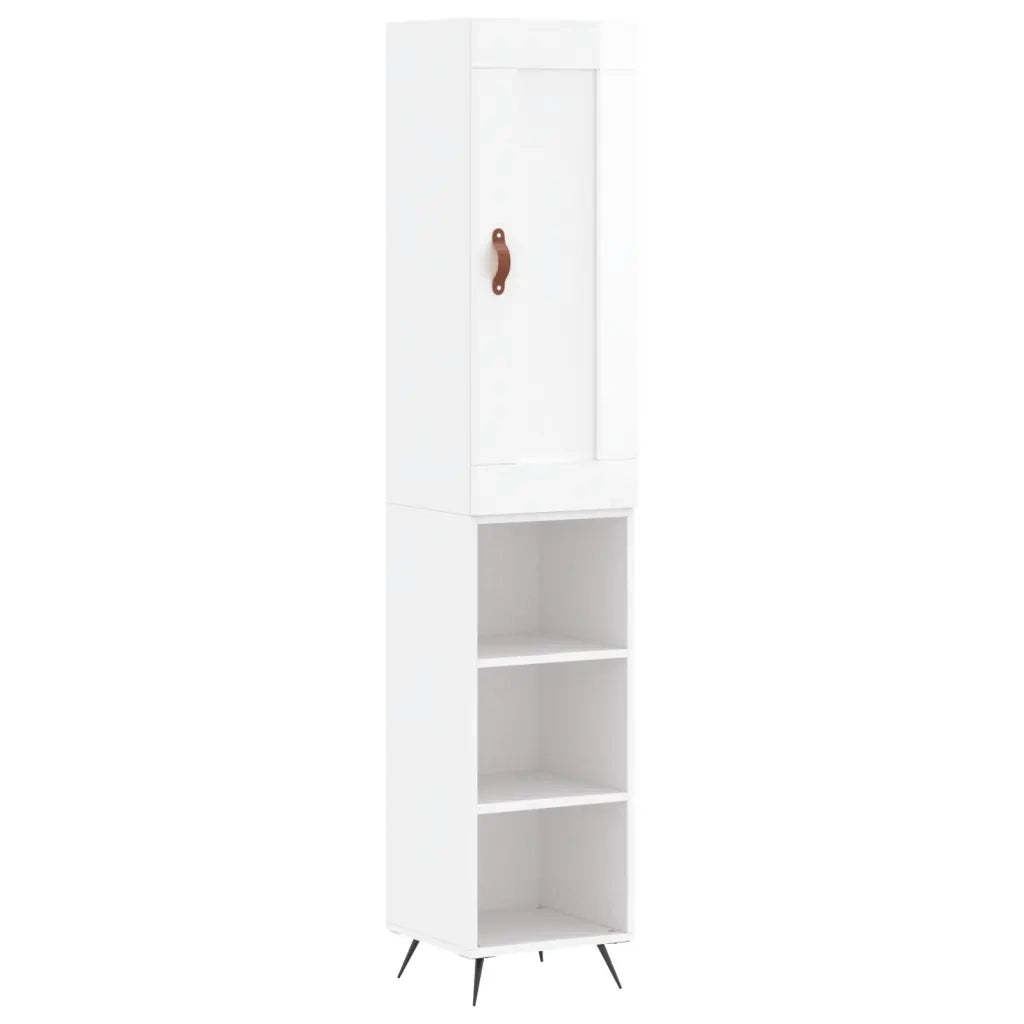 Credenza 34,5x34x180 cm in Legno Multistrato Bianco Lucido 3200299