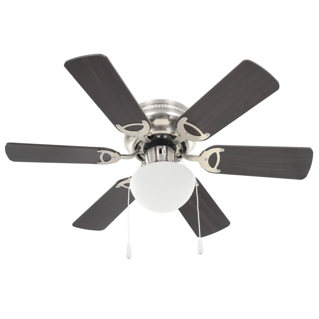 Ventilatore da Soffitto Decorato con Luce 82cm Marrone Scuro CFW1827668