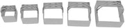 Set di stampi per biscotti in acciaio inossidabile - 5 pezzi - forma a punta - sicuro e lucidato - per padelle - forme da biscotti creative - adatto per biscotti/pancakes - set di punte per biscotti