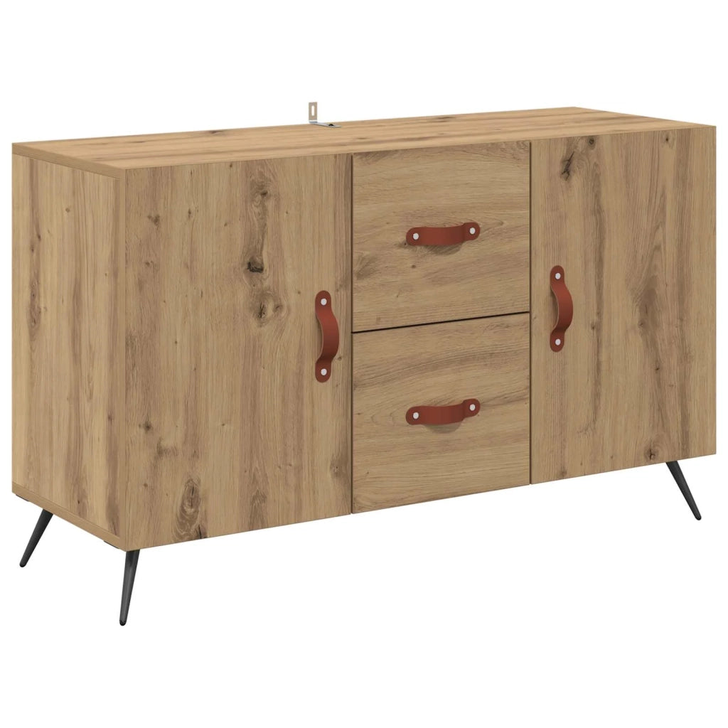Credenza | Madia | Buffet da pranzo | Armadio da pranzo Rovere artigianale 100 x 36 x 60 cm Legno multistrato