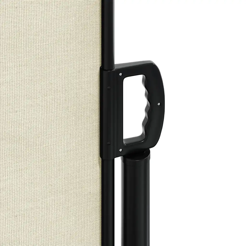 Tenda da Sole Laterale Retrattile-Tenda parasole per balcone per giardino Crema 120x1200 cm