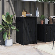 Ante da Cucina da Esterno MEPPEL Nere 50x9x82 cm Legno Massello di Pino 832361