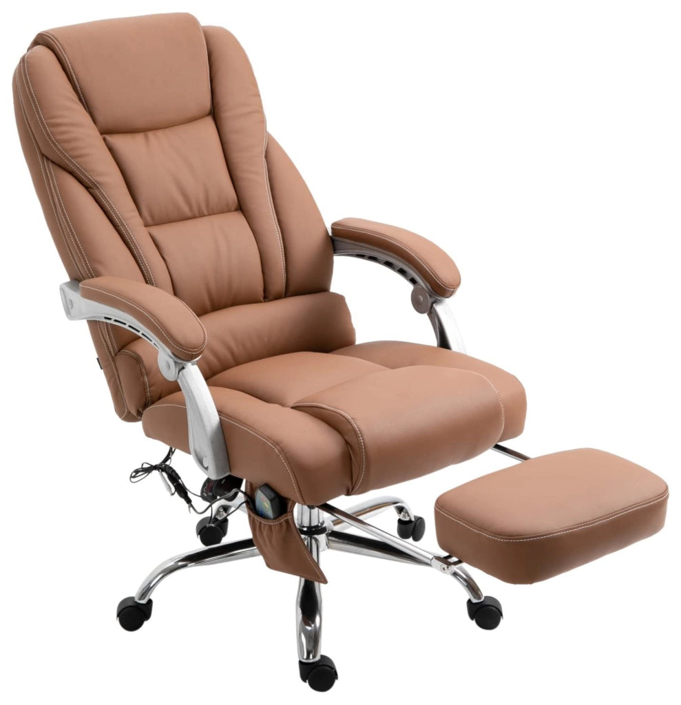 Sedia da ufficio massaggiante PACIFIC marrone chiaro