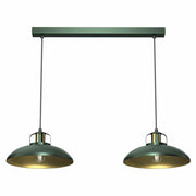 Lampadario sospeso Milagro Felix verde oro 2xE27 75cm