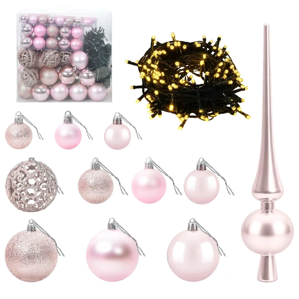 Albero di Natale Artificiale con Palline 210 cm 300 LED 3466685
