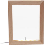 Lampada da parete con illuminazione LED e luce notturna su telaio in legno con effetto 3D