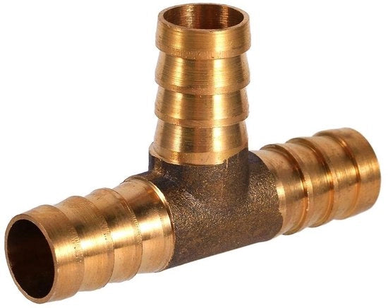 Connettore a T 3 vie - Acciaio inox - 12mm - Resistente a temperature fino a 100°C - Installazione facile - Materiale duraturo