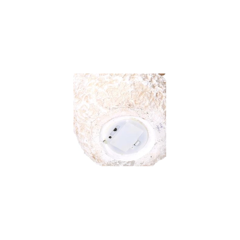 Babbo natale led resina con renna e pupazzo cm 27,5x20h48