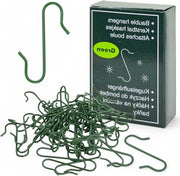 Decorazioni per albero di Natale a forma di S - 200 pezzi verde - veloci e pratici appesi - decorazioni per Natale - decorazioni per palloni e decorazioni - 33 mm metallo