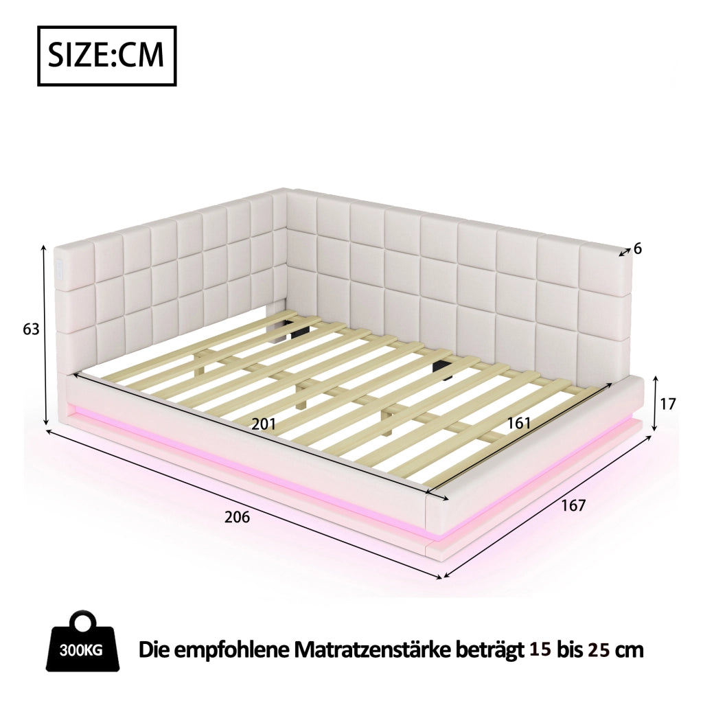 Divano letto multifunzione lino 160x200 cm