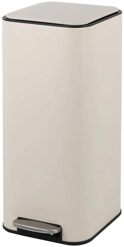 Piede emicemetter 30 litri - Contenitore per rifiuti di alta qualità - Chiusura morbida - Cassetto estensibile - Fondello antiscivolo - Design elegante in acciaio - Contenitore per rifiuti con apertura