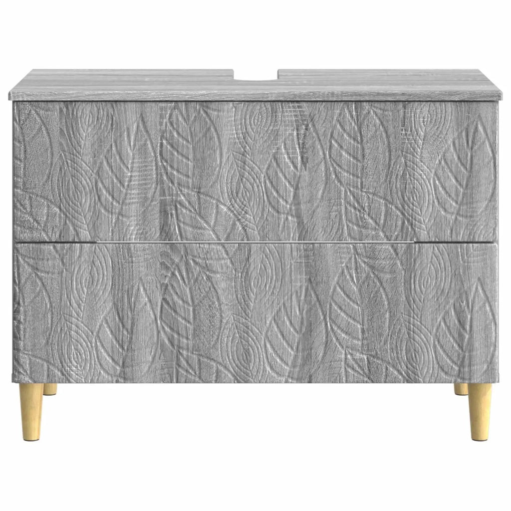 Armadio per Lavabo da Bagno DELFT Sonoma grigio 82 x 41 x 59 cm 897021