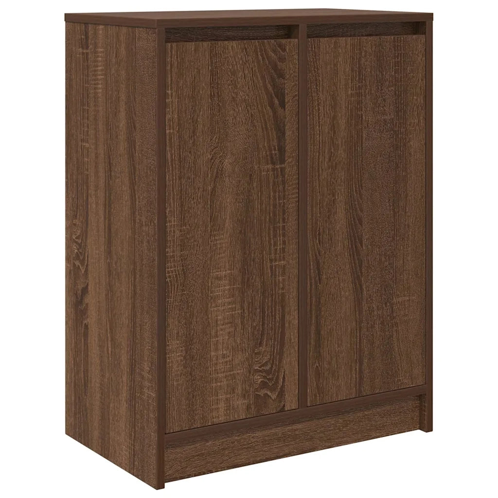 Scarpiera-Scaffale per scarpe Rovere Marrone 57x34x76 cm in Legno Multistrato