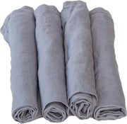 Serviette in lino grigio - set di 4 - 45x45 cm - assorbente e impermeabile