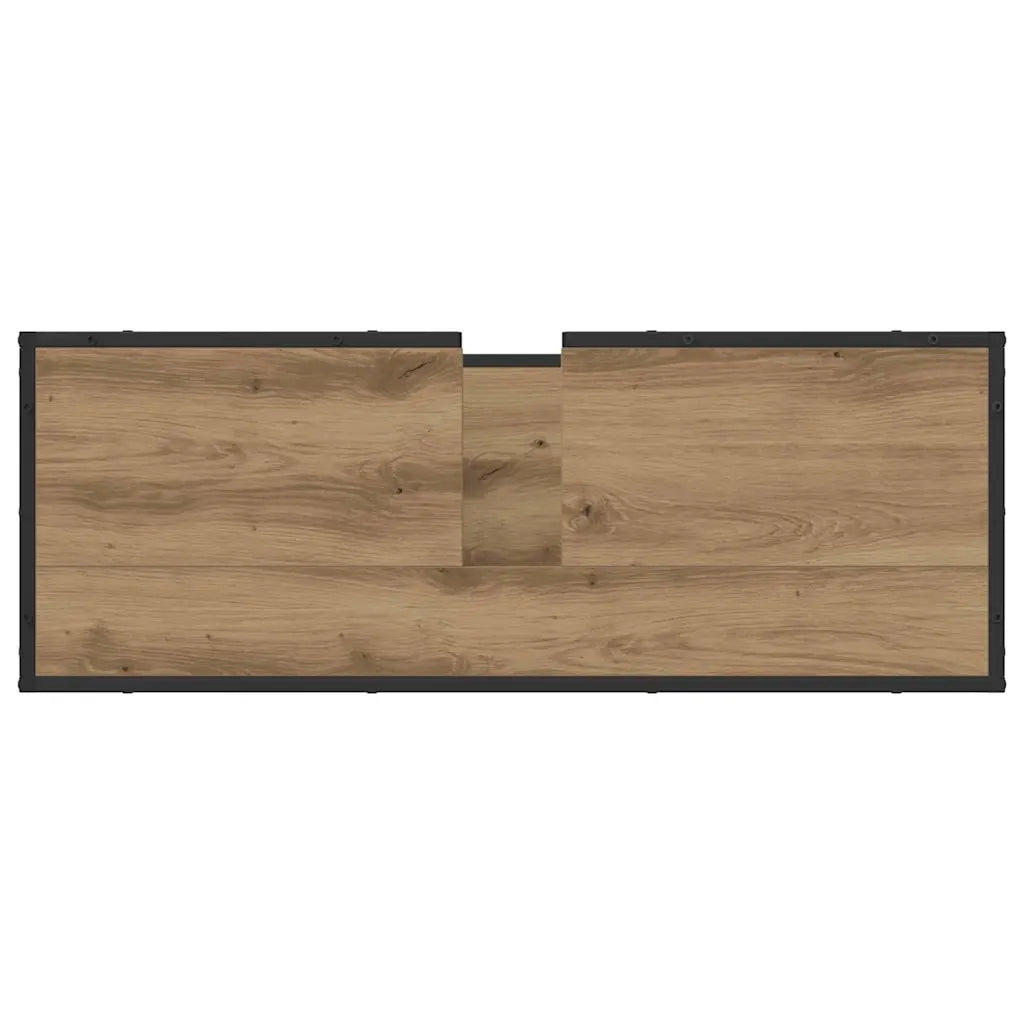 Mobile da Bagno con porta Rovere artigianale 90 x 33 x 60 cm 883618