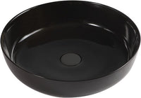 Lavabo bacinella d'appoggio tondo Diametro 33 cm in ceramica - Nero