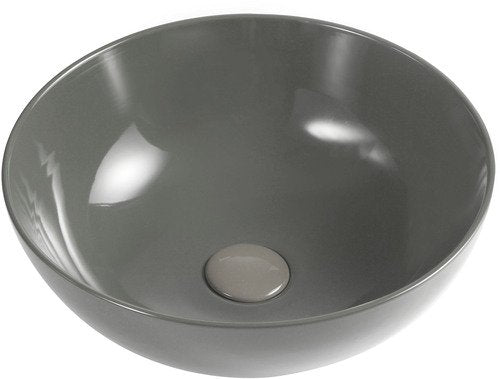 Bacinella d'appoggio D38.5 cm in ceramica Grigio Cemento