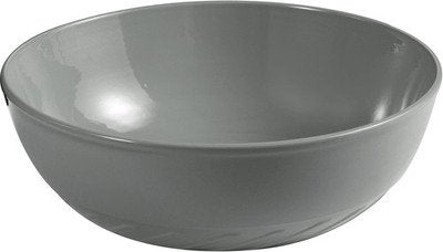 Lavabo d'appoggio slim D33 cm in ceramica Grigio Cemento