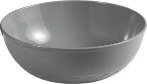 Lavabo d'appoggio slim D40 cm in ceramica Grigio Cemento