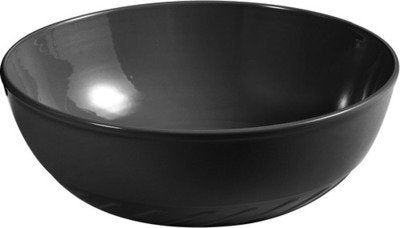 Lavabo d'appoggio slim D33 cm in ceramica Nero